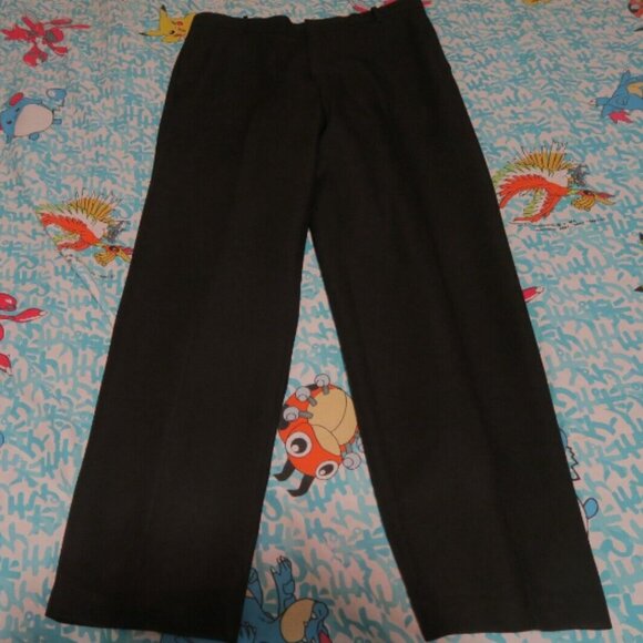 VTG Levi Strauss Action Slacks Pleated Dress Pants Slacks Black Polyester 34x31